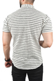 DeepSEA Slim Fit Pamuklu Spor Gömlek Likralı Dar Kesim Jakar Kumaş Kısa Kol Gömlek 2501210