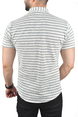 DeepSEA Slim Fit Pamuklu Spor Gömlek Likralı Dar Kesim Jakar Kumaş Kısa Kol Gömlek 2501210