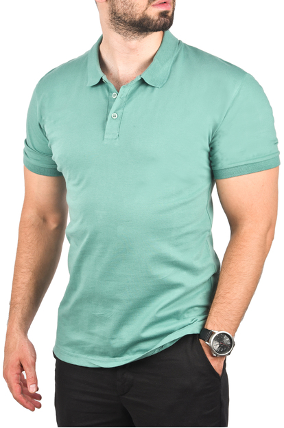 DeepSEA Slim Fit Nefes Alan Pamuklu Polo Yaka Tişört Dar Kesim Örme Kumaş Tişört 2501207