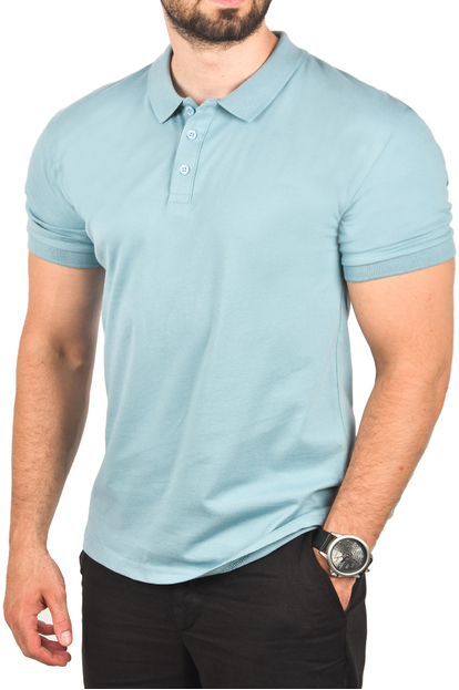 DeepSEA Slim Fit Nefes Alan Pamuklu Polo Yaka Tişört Dar Kesim Örme Kumaş Tişört 2501207