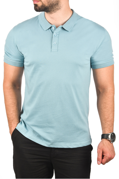 DeepSEA Slim Fit Nefes Alan Pamuklu Polo Yaka Tişört Dar Kesim Örme Kumaş Tişört 2501207
