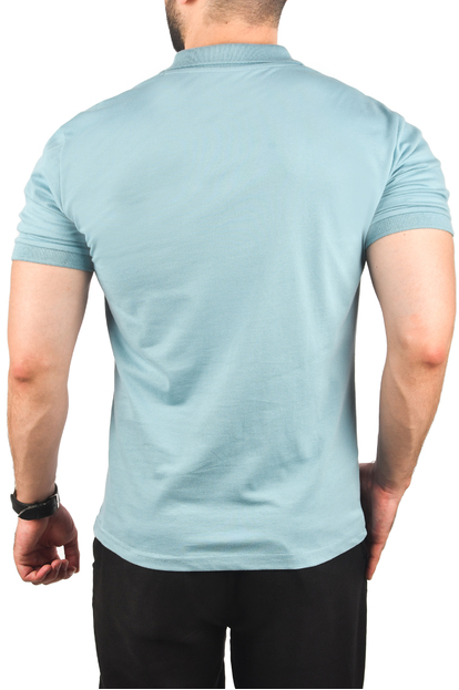 DeepSEA Slim Fit Nefes Alan Pamuklu Polo Yaka Tişört Dar Kesim Örme Kumaş Tişört 2501207