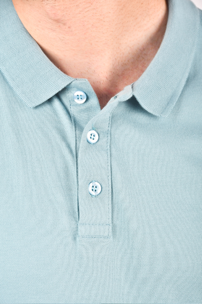 DeepSEA Slim Fit Nefes Alan Pamuklu Polo Yaka Tişört Dar Kesim Örme Kumaş Tişört 2501207