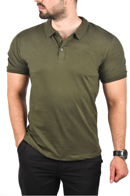 DeepSEA Slim Fit Nefes Alan Pamuklu Polo Yaka Tişört Dar Kesim Örme Kumaş Tişört 2501207