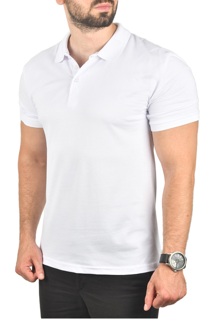 DeepSEA Slim Fit Nefes Alan Pamuklu Polo Yaka Tişört Dar Kesim Örme Kumaş Tişört 2501207