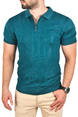 DeepSEA Slim Fit Nefes Alan Pamuklu Polo Yaka Tişört Dar Kesim Örme Kumaş Tişört 2501207