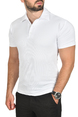 DeepSEA Slim Fit Pamuklu Polo Yaka Tişört Dar Kesim Örme Kumaş Tişört 2501203