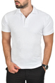 DeepSEA Slim Fit Pamuklu Polo Yaka Tişört Dar Kesim Örme Kumaş Tişört 2501203