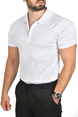 DeepSEA Slim Fit Nefes Alan Pamuklu Polo Yaka Tişört Dar Kesim Örme Kumaş Tişört 2505030