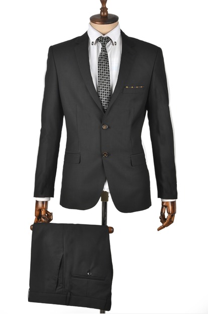 DeepSEA Çift Yırtmaç Slim Fit 2 Li Takım Elbise 0233105