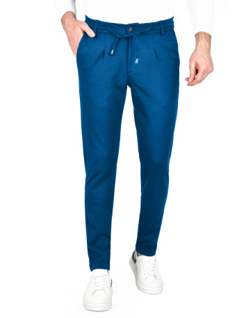 DeepSEA Beli Lastikli Slim Fit Likralı Duble Paça Penye Spor Pantolon 2502385