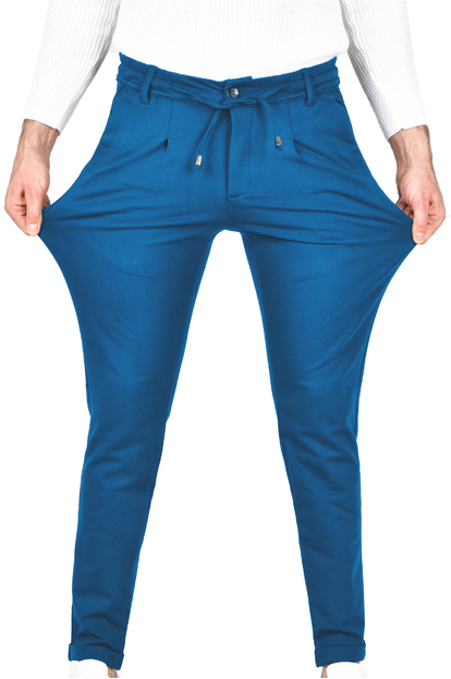 DeepSEA Beli Lastikli Slim Fit Likralı Duble Paça Penye Spor Pantolon 2502385