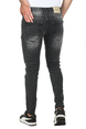 DeepSEA Slim Fit Dar Kesim Likralı Jean Tırnak Taşlamalı Kot Pantolon 2508205