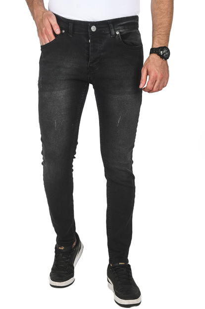 DeepSEA Slim Fit Dar Kesim Likralı Jeans Taşlanmış Kot Pantolon 2508187