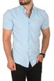 DeepSEA Slim Fit Likralı Spor Gömlek Dar Kesim Kısa Kol Gömlek 2501315