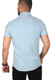 DeepSEA Slim Fit Likralı Spor Gömlek Dar Kesim Kısa Kol Gömlek 2501315