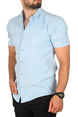 DeepSEA Slim Fit Likralı Spor Gömlek Dar Kesim Kısa Kol Gömlek 2501315