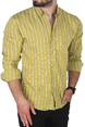 DeepSEA Slim Fit %100 Pamuk Keten Gömlek Dar Kesim Dokulu Keten Gömlek 2501301