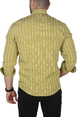 DeepSEA Slim Fit %100 Pamuk Keten Gömlek Dar Kesim Dokulu Keten Gömlek 2501301