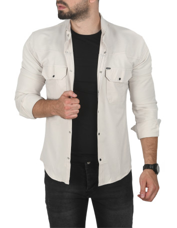 DeepSEA Slim Fit Dar Kesim Pamuklu Spor Gömlek Jakar Kumaş Likralı Gömlek 2500552