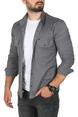 DeepSEA Slim Fit Dar Kesim Pamuklu Spor Gömlek Jakar Kumaş Likralı Gömlek 2500552