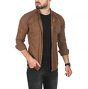 DeepSEA Slim Fit Dar Kesim Pamuklu Spor Gömlek Jakar Kumaş Likralı Gömlek 2500552