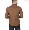DeepSEA Slim Fit Dar Kesim Pamuklu Spor Gömlek Jakar Kumaş Likralı Gömlek 2500552
