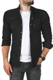 DeepSEA Slim Fit Dar Kesim Pamuklu Spor Gömlek Jakar Kumaş Likralı Gömlek 2500552