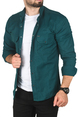 DeepSEA Slim Fit Dar Kesim Pamuklu Spor Gömlek Jakar Kumaş Likralı Gömlek 2500552