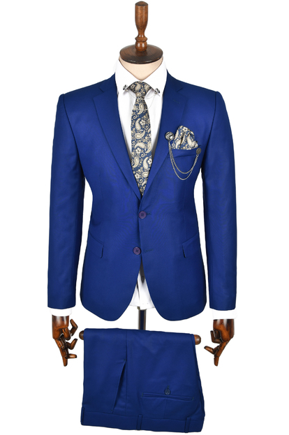 DeepSEA Çift Düğme Çift Yırtmaç Slim Fit 2 Li Takım Elbise 2303916