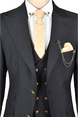 DeepSEA Sivri Yaka Slim Fit 3lü Takım Elbise 2300244