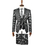 DeepSEA Çift Düğme Çift Yırtmaç Çizgili Slim Fit 3 Lü Takım Elbise 2300162