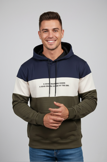 DeepSEA Dar Kesim Kapüşonlu Sweatshirt Süet Kumaş Kanguru Cep Hoodie Sweatshirt 2698510