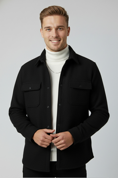 DeepSEA Dar Kesim Cep Kapaklı Çıtçıtlı Kısa Kaşe Mont 2500559