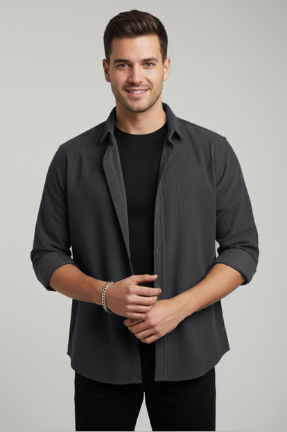 DeepSEA  Fitilli Kadife Gömlek 2600758