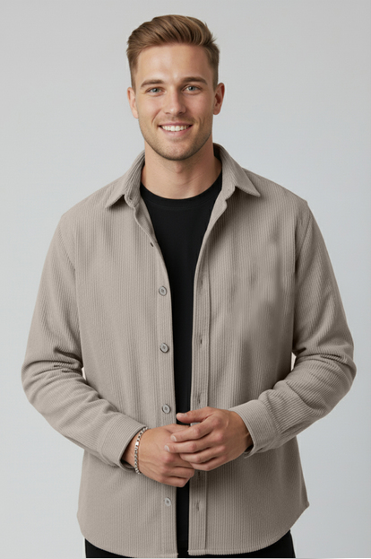 DeepSEA  Fitilli Kadife Gömlek 2600758