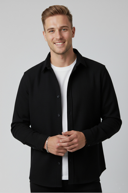 DeepSEA  Fitilli Kadife Gömlek 2600758