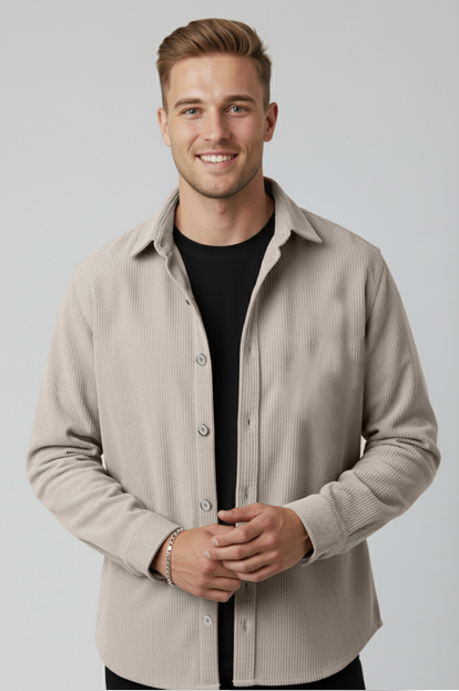 DeepSEA  Fitilli Kadife Gömlek 2600758