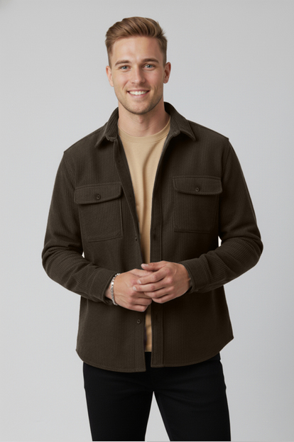 DeepSEA  Fitilli Kadife Gömlek 2600759