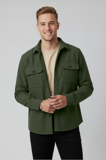 DeepSEA  Fitilli Kadife Gömlek 2600759