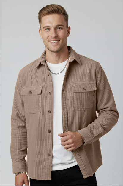 DeepSEA  Fitilli Kadife Gömlek 2600759