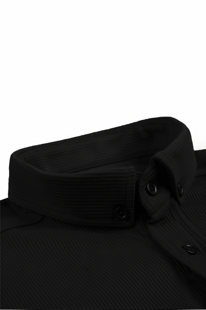 DeepSEA Likralı Kumaşı Fitilli Slim Fit Uzun Kollu Gömlek 2500805
