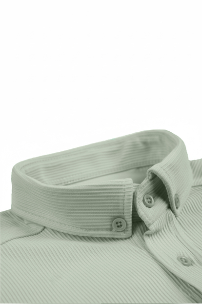 DeepSEA Likralı Kumaşı Fitilli Slim Fit Uzun Kollu Gömlek 2500805