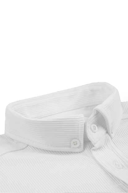 DeepSEA Likralı Kumaşı Fitilli Slim Fit Uzun Kollu Gömlek 2500805