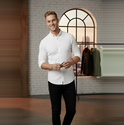 DeepSEA Likralı Kumaşı Fitilli Slim Fit Uzun Kollu Gömlek 2500805