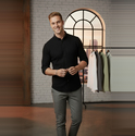 DeepSEA Likralı Kumaşı Fitilli Slim Fit Uzun Kollu Gömlek 2500805