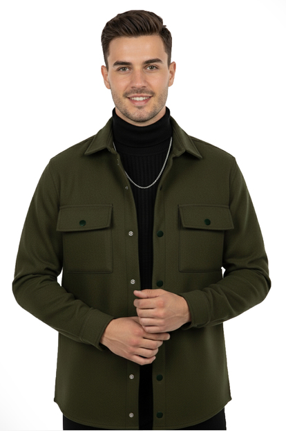 DeepSEA Dar Kesim Cep Kapaklı Çıtçıtlı Kısa Kaşe Mont 2500559