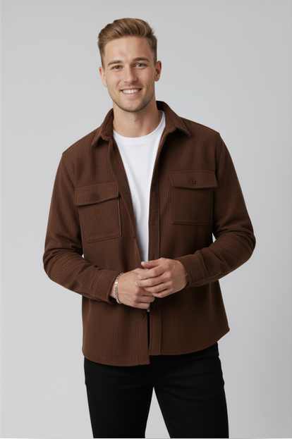 DeepSEA  Fitilli Kadife Gömlek 2600759