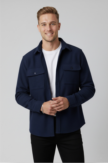 DeepSEA  Fitilli Kadife Gömlek 2600759