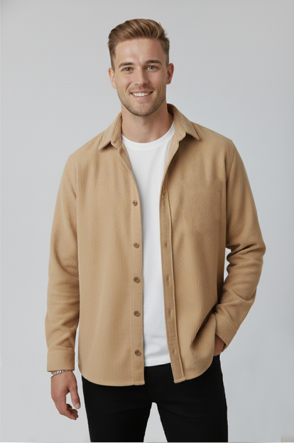 DeepSEA  Fitilli Kadife Gömlek 2600758